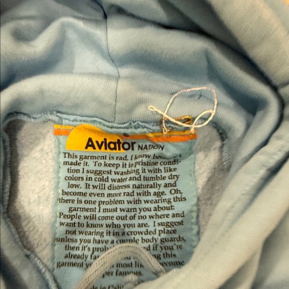 Aviator Nation Blue Sleeveless Hoodie with Smiley Face - Picture 2 of 3